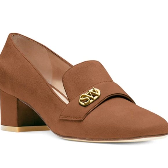 Stuart Weitzman "Riela" Suede Logo Pumps 7.5 M - Picture 10 of 10